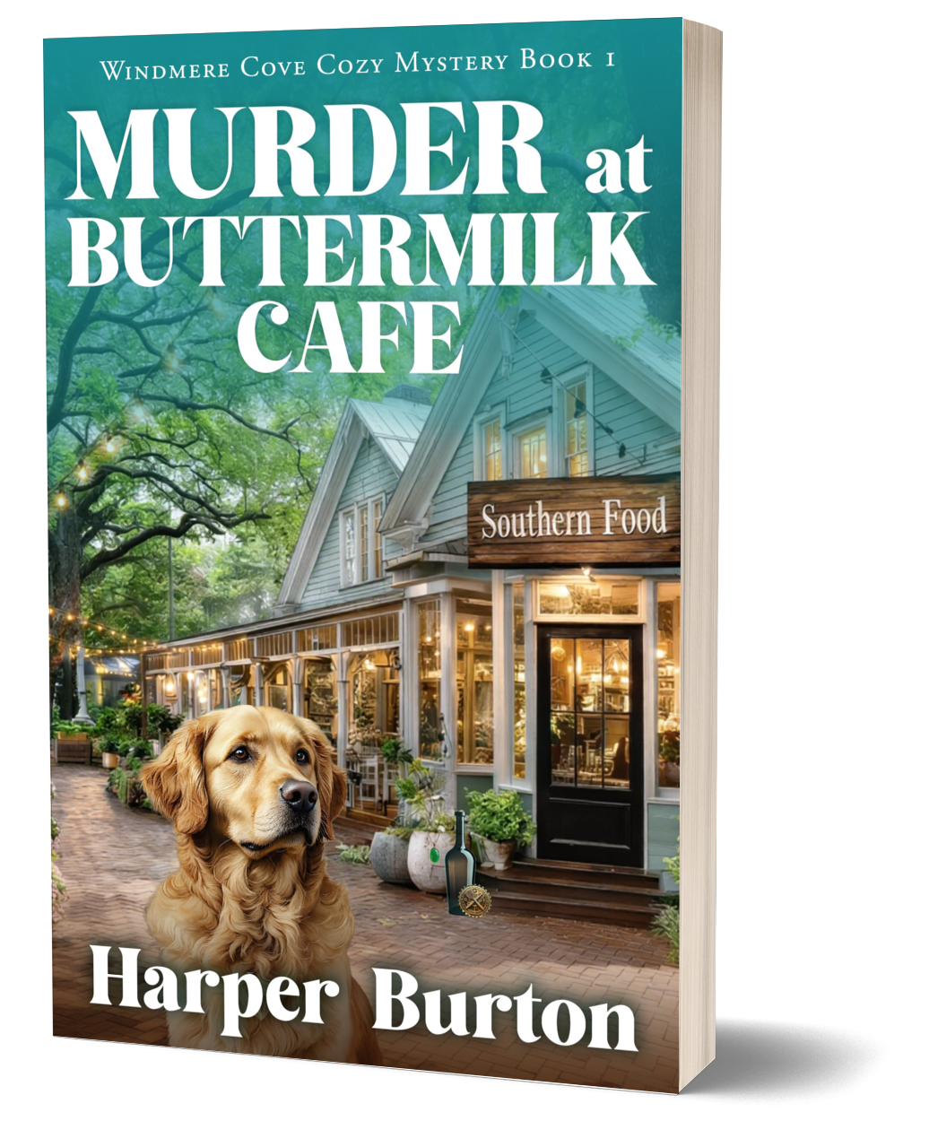 Murder at Buttermilk Cafe paperback by Harper Burton.