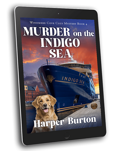 Murder on the Indigo Sea ebook cover by Harper Burton